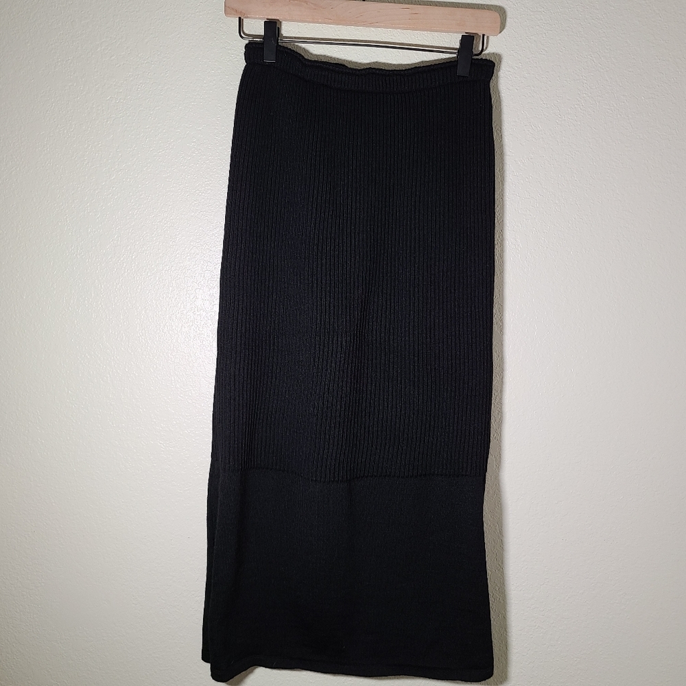 Vintage Joseph Tricot Ribbed Wool Midi Skirt - Picture 13 of 15